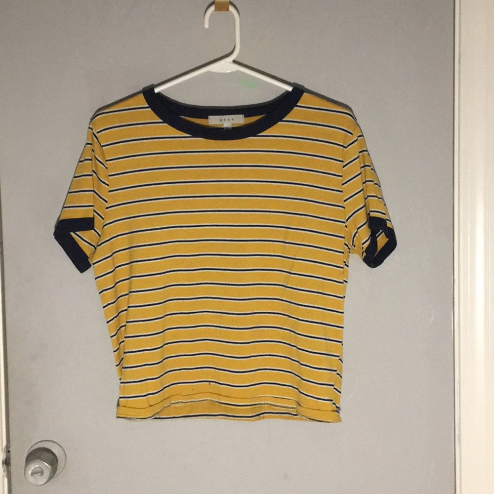 Gaze Yellow and Blue Striped Shirt